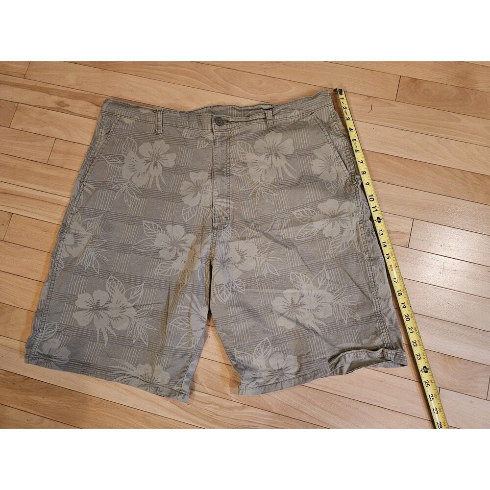 Wrangler Flat Front Khaki Hawaiian Shorts Size 40 Cotton Blend